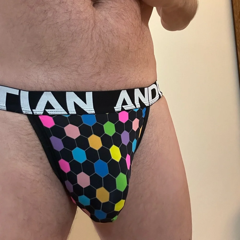 Andrew Christian Vibrant Design Honeycomb Jock - Picture 1 of 4
